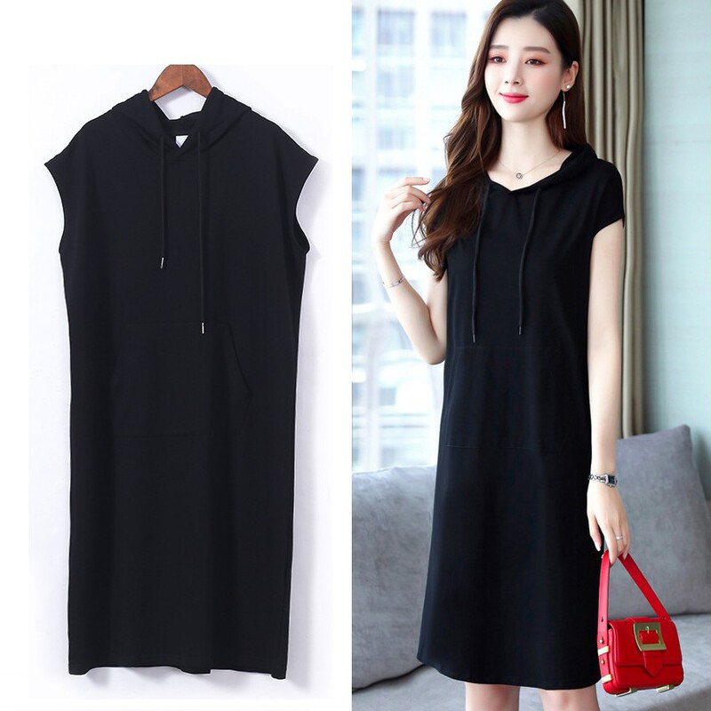 Straight Skirt Women's Dress Summer Loose Slimming Elegant Simple Fashion Trendy Simple Mid-length Skirt with Hat