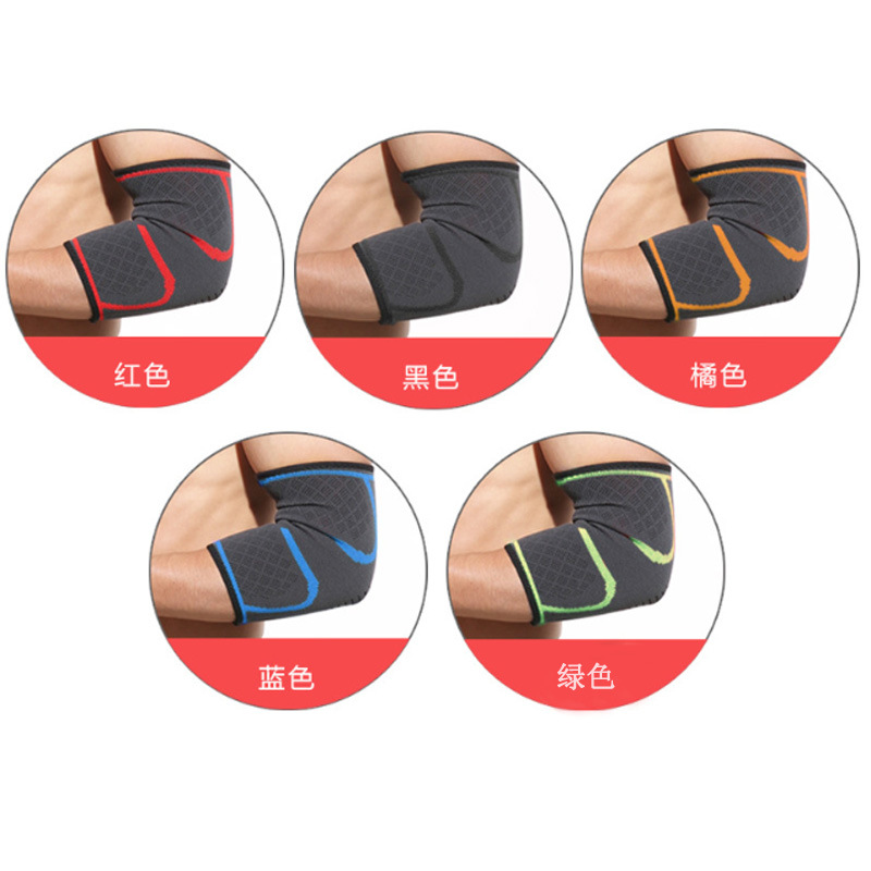 Deportes al aire libre codo brazo protección antideslizante transpirable de punto de nylon caliente presión correr fitness baloncesto levantamiento de pesas cuatro estaciones