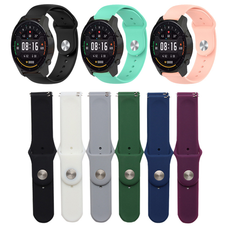 Suitable for Xiaomi Watch Color Pure Color Silicone Strap Reverse Buckle Quick Release Wrist Strap Sports Spot Sports Fashion