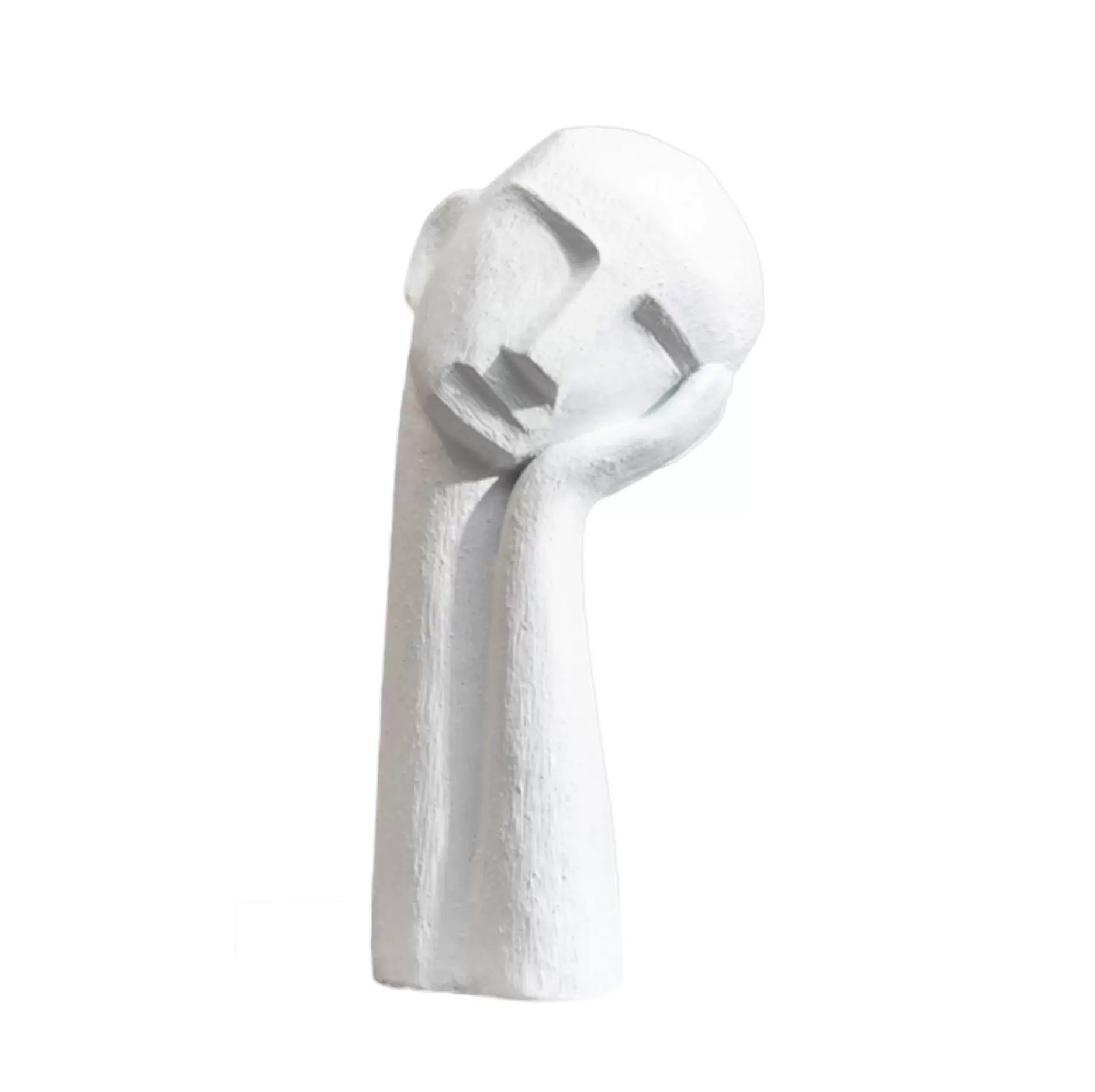 Soft decoration model room living room designer white tilted head portrait sculpture home desktop decoration modern simple