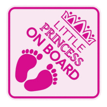 外贸彩色喷绘littleprincessonboardbaby宝宝在车里汽车反光贴纸