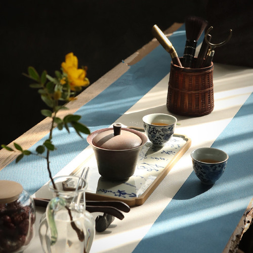 Wholesale ebony solid wood tea ceremony six gentlemen set kung fu tea set accessories tea art rattan weaving set tea clip accessories