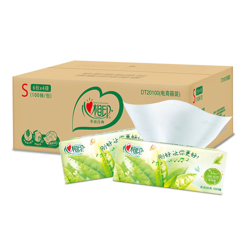 Xinxiangyin Tea Scent 24 Packs Full Box Household Affordable Facial Paper Large Pack Toilet Paper Napkins