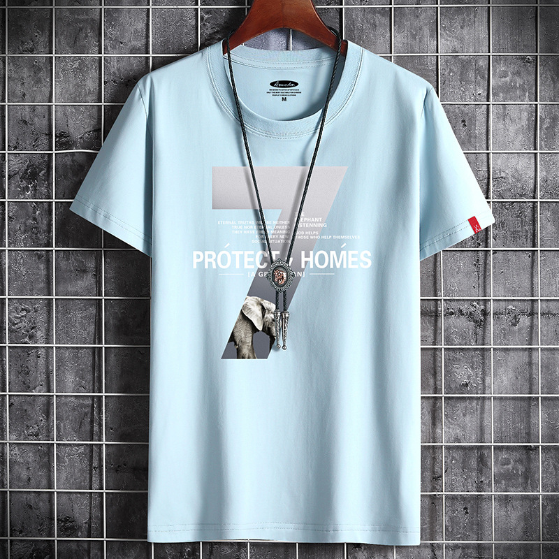 Camiseta de manga corta para hombres, ropa de verano para hombres, media manga, nuevos estudiantes casuales, blusas de gran tamaño, camisas de fondo, venta al por mayor transfronteriza