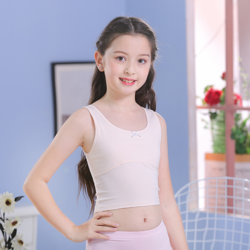 Girls' underwear girly developmental small vest long girls' older children's primary school girls children's bra pure cotton tube top Girls' underwear girly developmental small vest long girls' older children's primary school girls children's bra pure cotton tube top