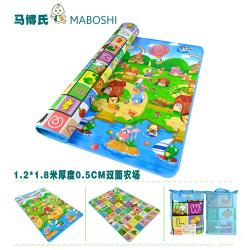 Mabo's single-sided baby crawling mat double-sided 180*120 thick 0.5CM crawling mat