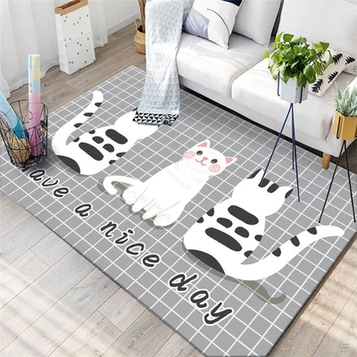 Bedroom Bedside Carpet Tatami Fitness, Avtomobil döşəmə paspasları - grey-two-back-cat-40x-60cm