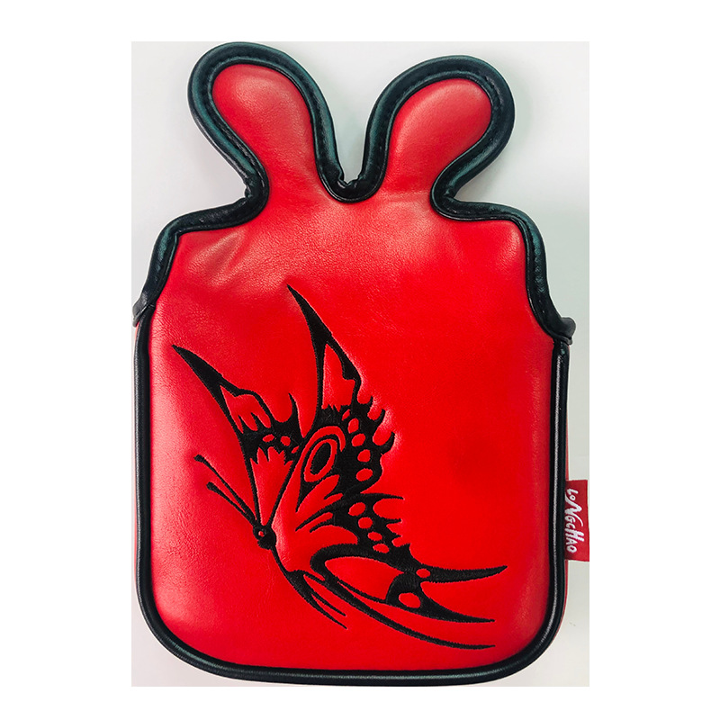 Venta caliente transfronteriza cubierta del club de golf de la PU de alta calidad bordado cuadrado binaural Golf putter cubierta de una sola pieza entrega