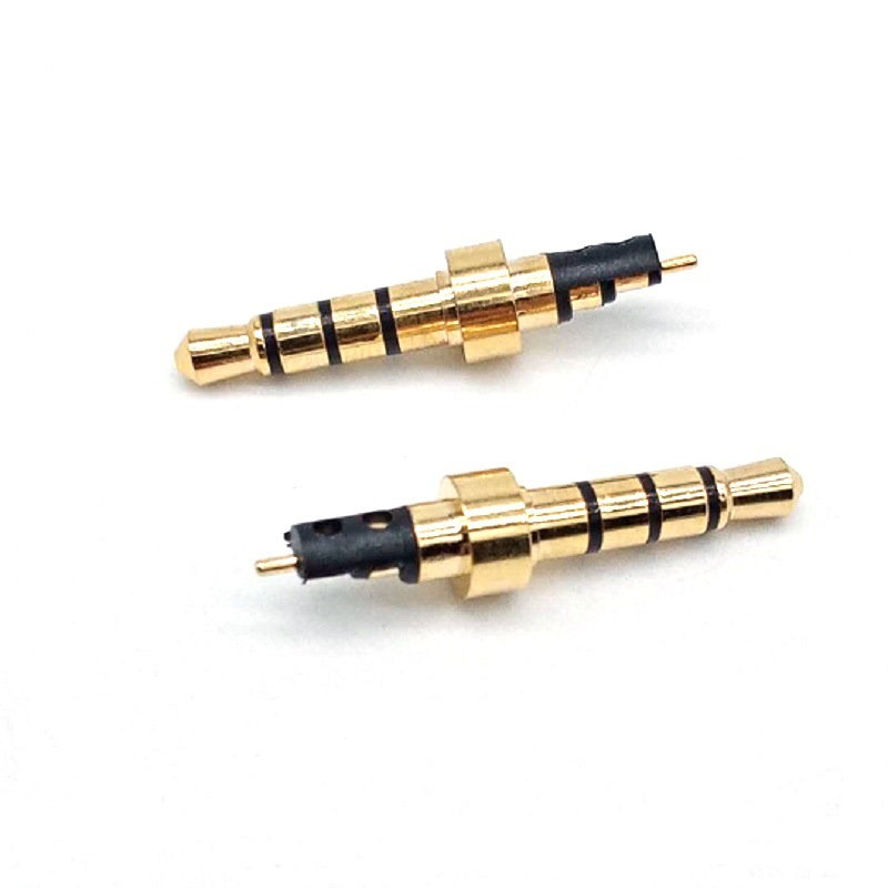 DC3.5镀金四级插头 加厚4.5盘 长度27MM插头 音频插头