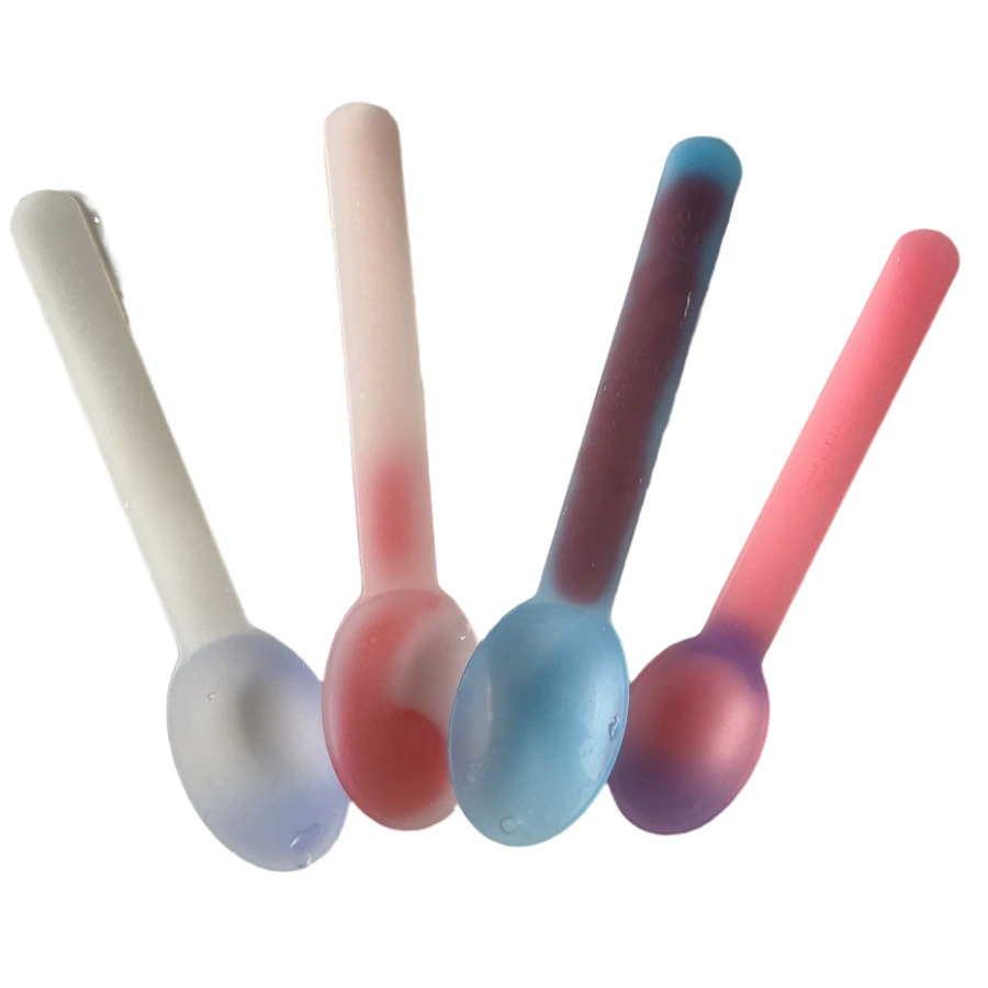 Поставка прямой ручкой изменение температуры ложка инъекции PP высокая температура подсказка ложка изменение температуры изменение цвета