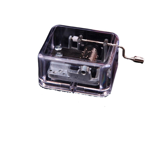 Hand-cranked acrylic music box music box crafts ornaments DIY toys students creative gifts gifts