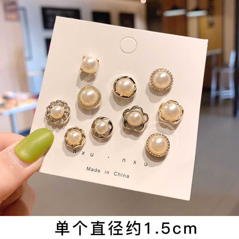 Perla anti-exposición hebilla decoración mini linda cara sonriente broche mujer escote pin ropa fija ramillete Accesorios