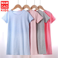 新款睡裙女夏季短袖甜美少女睡衣 儿童家居服夏天女孩连衣裙短袖