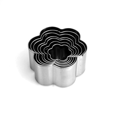 Stainless Steel Cake Cookie Cutters DIY Baking Tools Cut fruit high 5cm Plum seven piece set