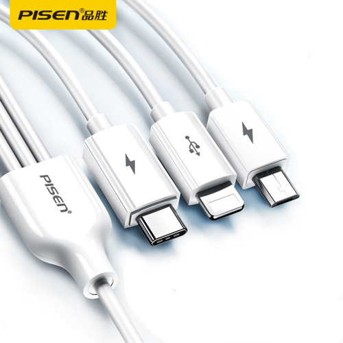 Powercore 3-in-1 Data Cable Compatible with Android Type-C and Apple 12 Three-in-One Multi-Function Charging Cable