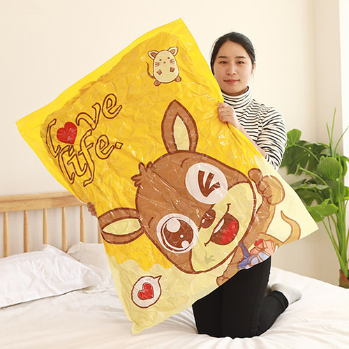 Vacuum compression bag thickened large size clothes and quilt storage bag household exhaust type clothes and quilt storage bag