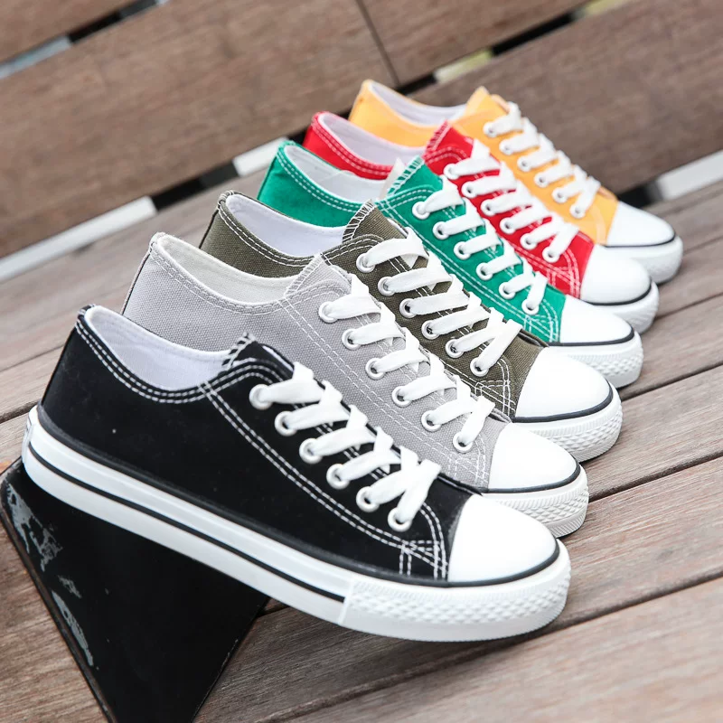 Кроссовки Canvas High-Spring в корейском стиле, размерные диапазоны 35–47, легкие дышащие