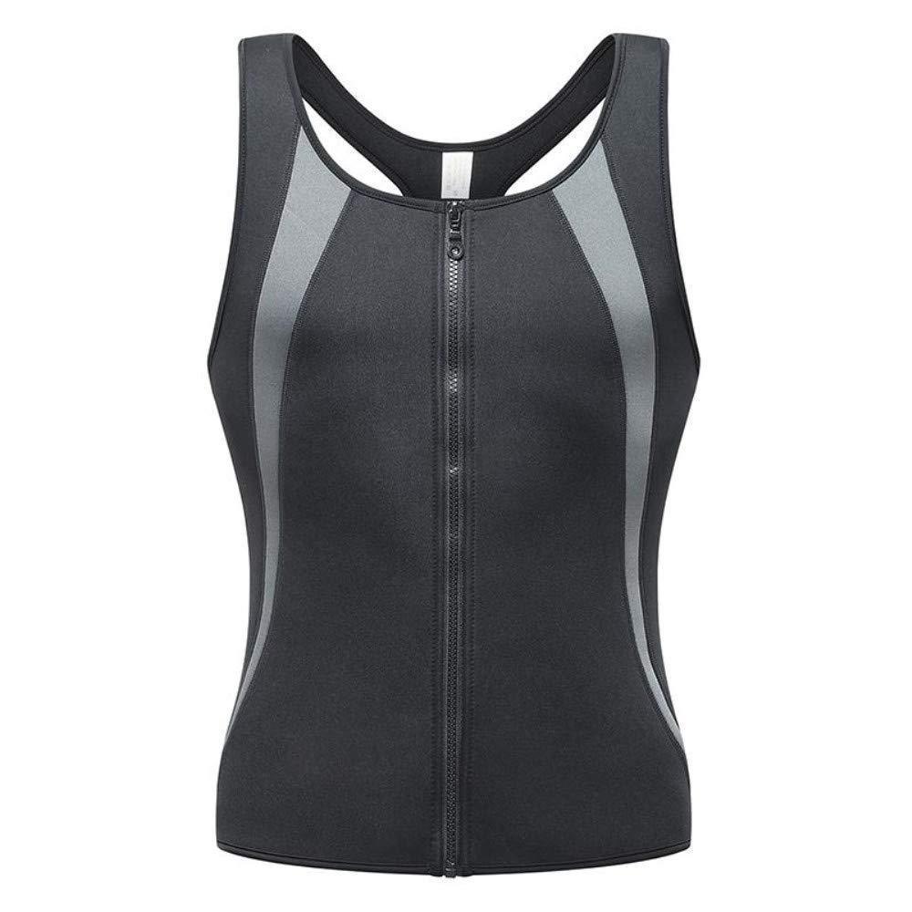 Chaleco de neopreno para hombre, top moldeador de manga corta, material de buceo, chaleco deportivo ajustado.