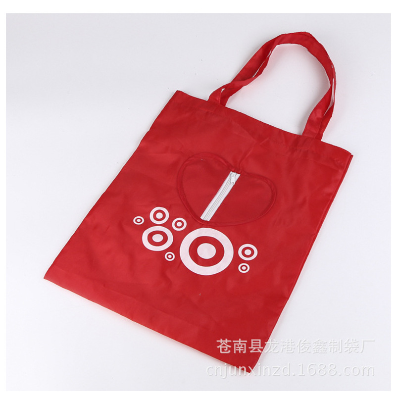Color plegable 210D bolsa de poliéster bolso creativo de poliéster bolsa de nylon impermeable bolso de compras de poliéster image 4