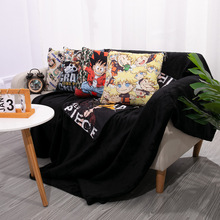 DIY法兰绒卡通两用抱枕毯子二合一多功能办公室空调毯一件代发