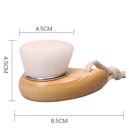 Cross-border hot selling Amazon wooden handle face wash brush beech handle bamboo handle wooden manual face wash brush can be shipped on behalf of