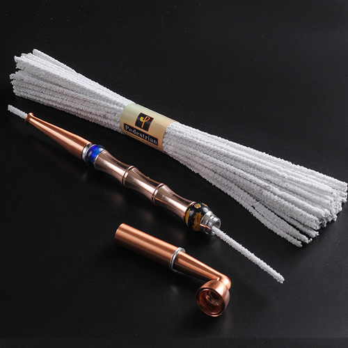 30cm extended pipe cleaner, 50-pack cleaning tools, cleaning slivers, cotton swabs, cigarette holders, pipe accessories, smoking utensils