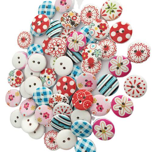 Factory direct sales, high quality and low price, painted and printed buttons, wooden buttons for transportation, large quantities, preferential prices, wooden buttons