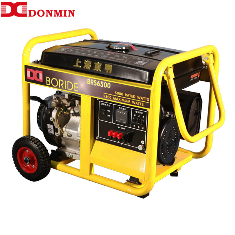 东明三相电5kw小型工业户外移动式汽油发电机 BRS6500