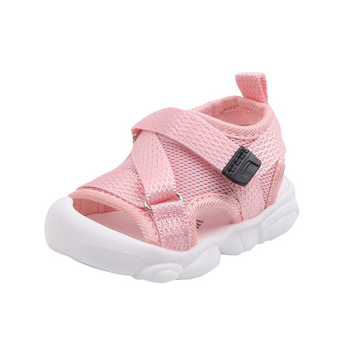 Baby sandals anti-kick boys toddler shoes 1-2 years old 3 summer baby beach shoes girls toe-toe toddler shoes soft sole