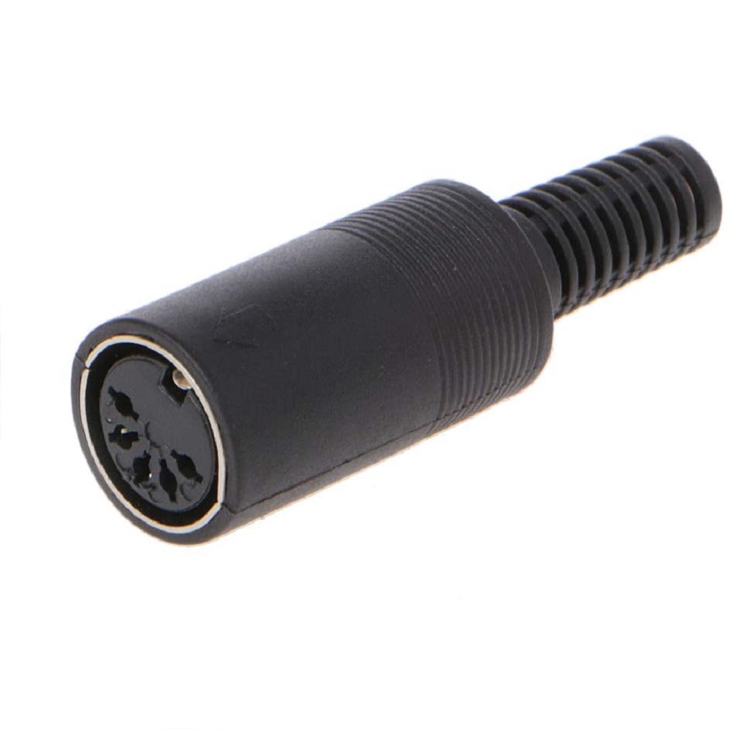 S端子电脑5P 母头组装式 大DIN5芯母头 大键盘5芯装配式插头