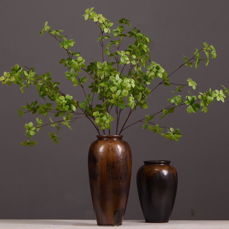 Simulation Japanese Bell leaf drunk Wood multi-leaf indoor desktop decoration Leaf model room entrance green plant decoration