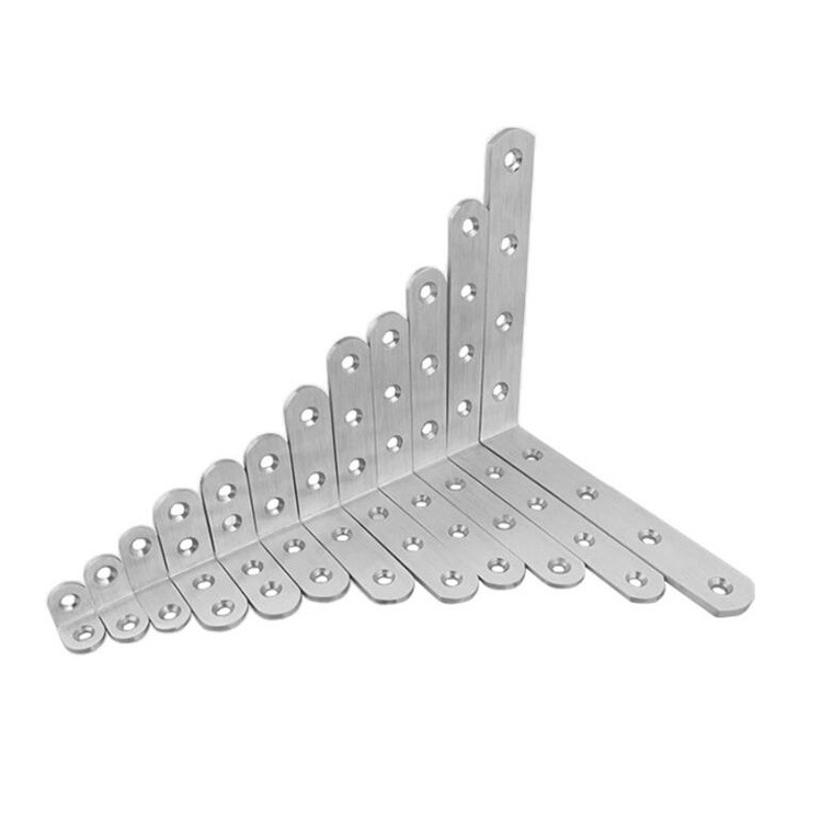 304 muebles código de ángulo de acero inoxidable 90 ° Acero inoxidable código de ángulo en forma de L engrosado muebles triángulo ángulo de código de ángulo recto soporte