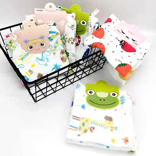 [Two cards per card] Six-layer high-density square towel 30*30 baby towel paper card saliva towel baby supplies