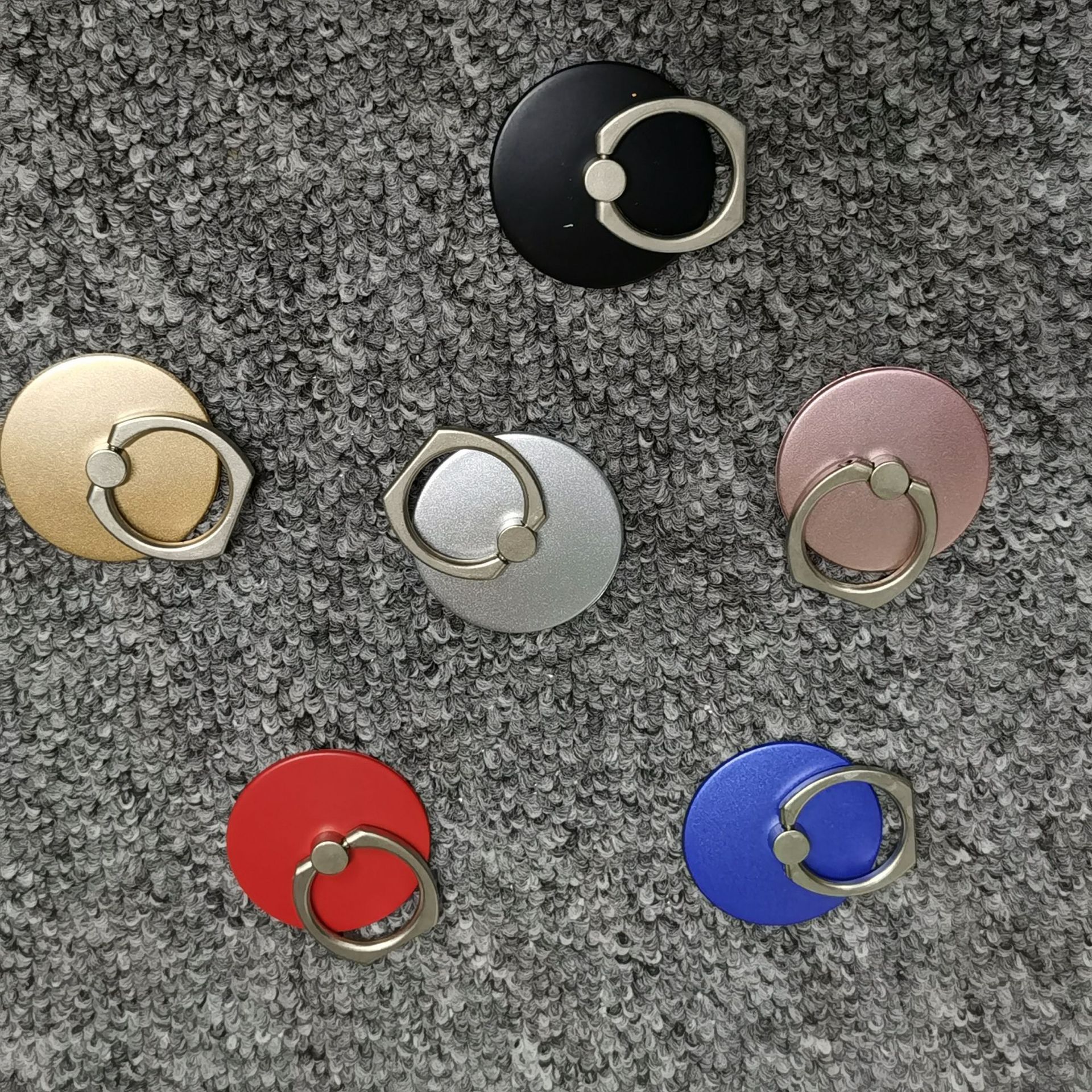 Anillo hebilla de fábrica al por mayor teléfono móvil soporte de anillo cuadrado soporte impresión perezoso teléfono móvil anillo de metal hebilla soporte