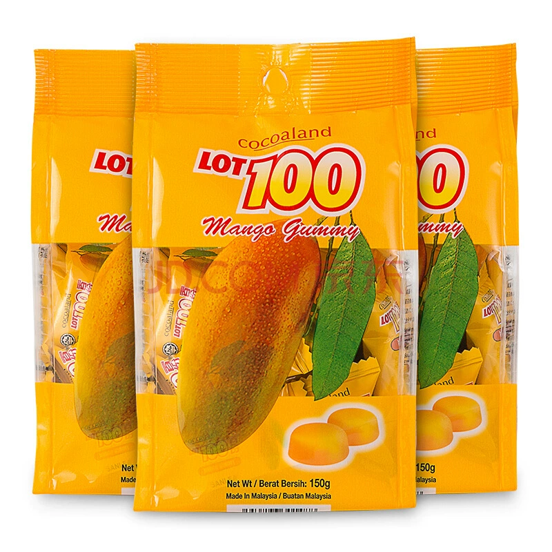 Малайзия LOT100 Сто серия Широ Манговый сок Флеквин 150 г импортируемый QQ фрукт свадебный сахар закупка