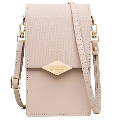 Bolso de teléfono móvil de las mujeres crossbody pequeño bolso de verano nueva moda bolso de hombro japonés y coreano fresco vertical diamante hebilla bolso de hombro