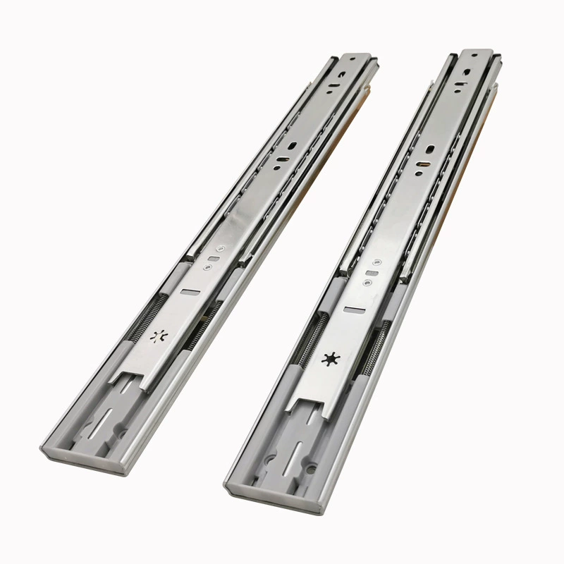51 мм трехсекционный тяжелого назначения слайд-рейл, двойной пружинный буфер демпфирования направляющая, индустриальная выдвижная лестничная телескопическая направляющая