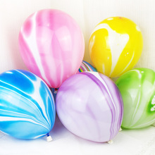 外贸加厚10寸2.4克云彩气球 玛瑙气球 生日派对装饰彩绘气球批发