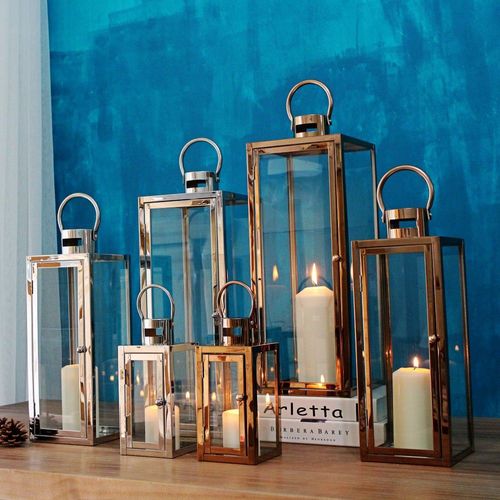 Hanging candlestick ornaments Russian style golden windproof lampshade wedding romantic atmosphere candlelight ornaments candle holder