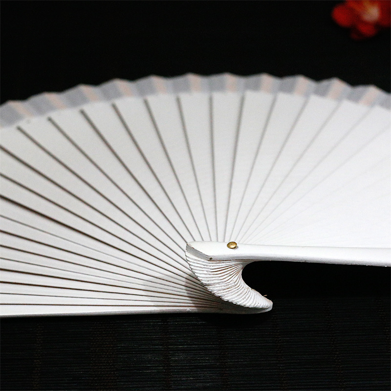 En stock 23cm largo Amazon boda blanco ventilador de madera AliExpress español ventilador de madera plegable ventilador