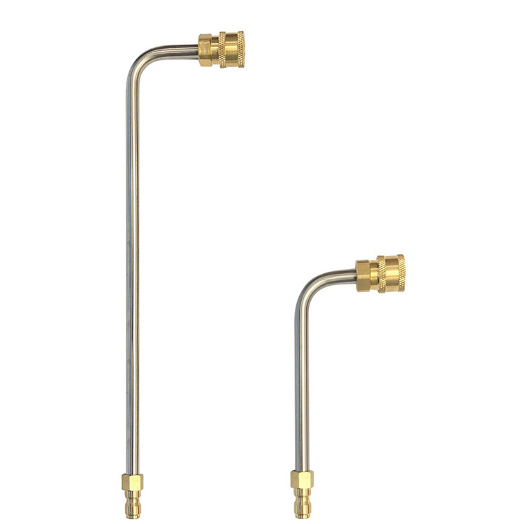 High pressure cleaner 14 inch extension rod 90 degree corner chassis gutter cleaner 1/4 quick connection air conditioning bending rod