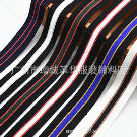 厂家直供2.5cm丝光棉织带间色斜纹插彩丝雪尼尔织带 服装辅料装饰