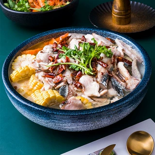 酸菜鱼碗盆水煮鱼大碗餐厅隔热陶瓷拉面碗冒菜汤碗大号家用复古风