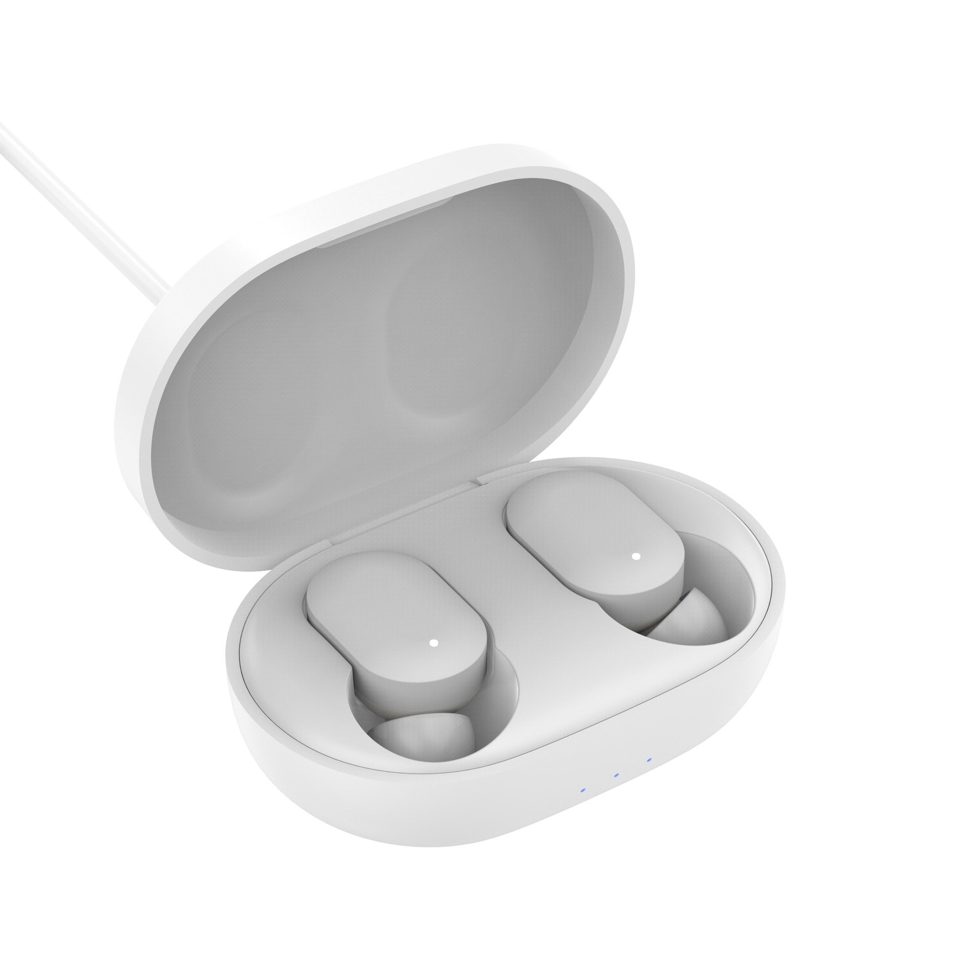 Suitable for Xiaomi Bluetooth Headset AirDots Youth Edition Charging Box Compartment White with 1m Cable