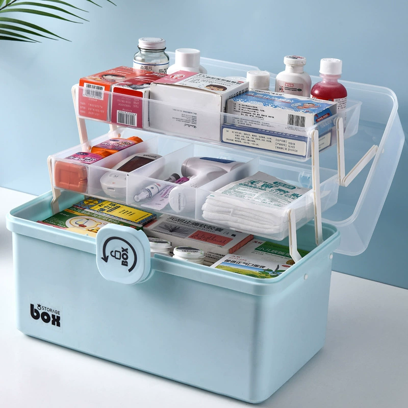 Ф pharmaceutical box household medicine storage box Children's medical box family installation large -capacity portable pharmaceutical box