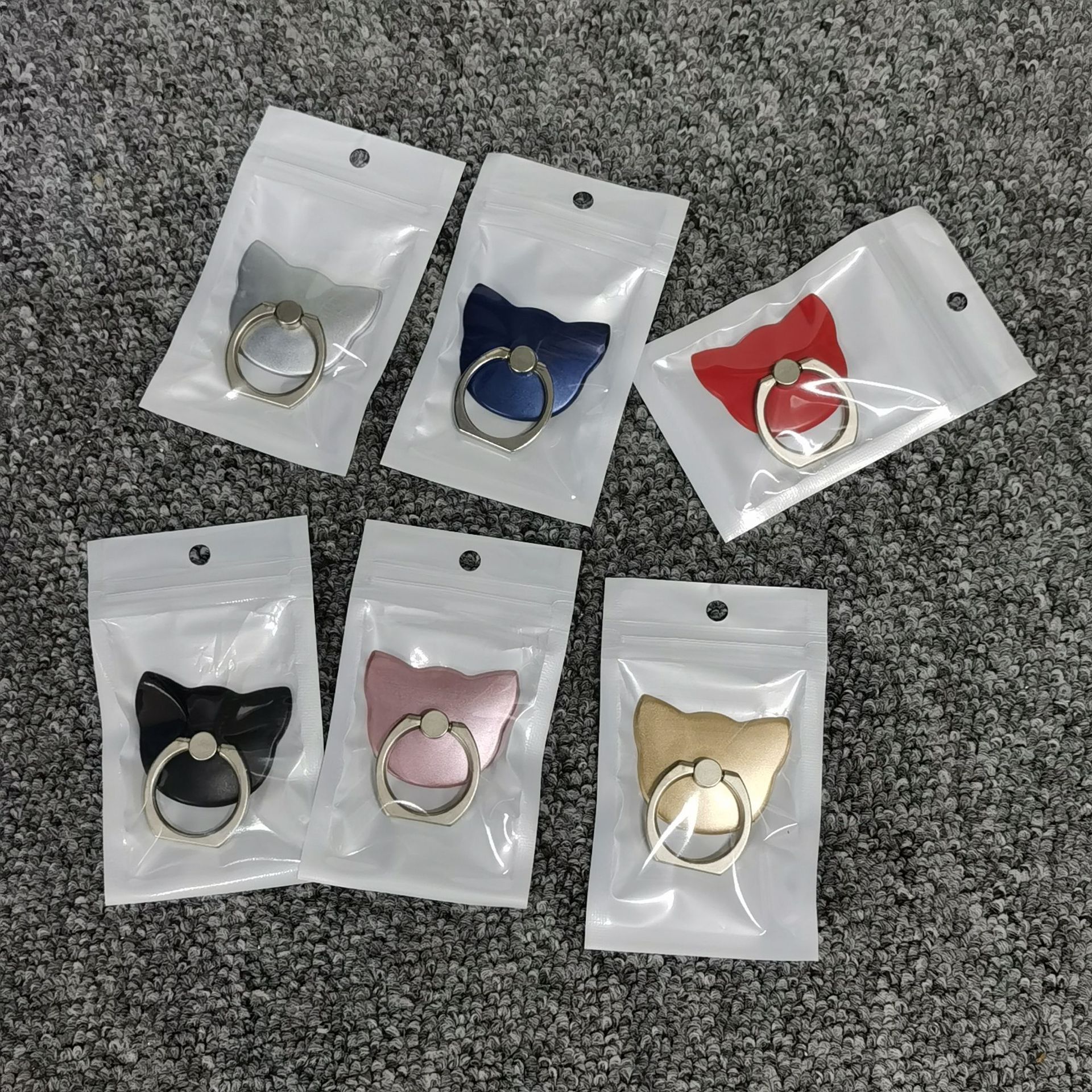 Anillo hebilla de fábrica al por mayor teléfono móvil soporte de anillo cuadrado soporte impresión perezoso teléfono móvil anillo de metal hebilla soporte