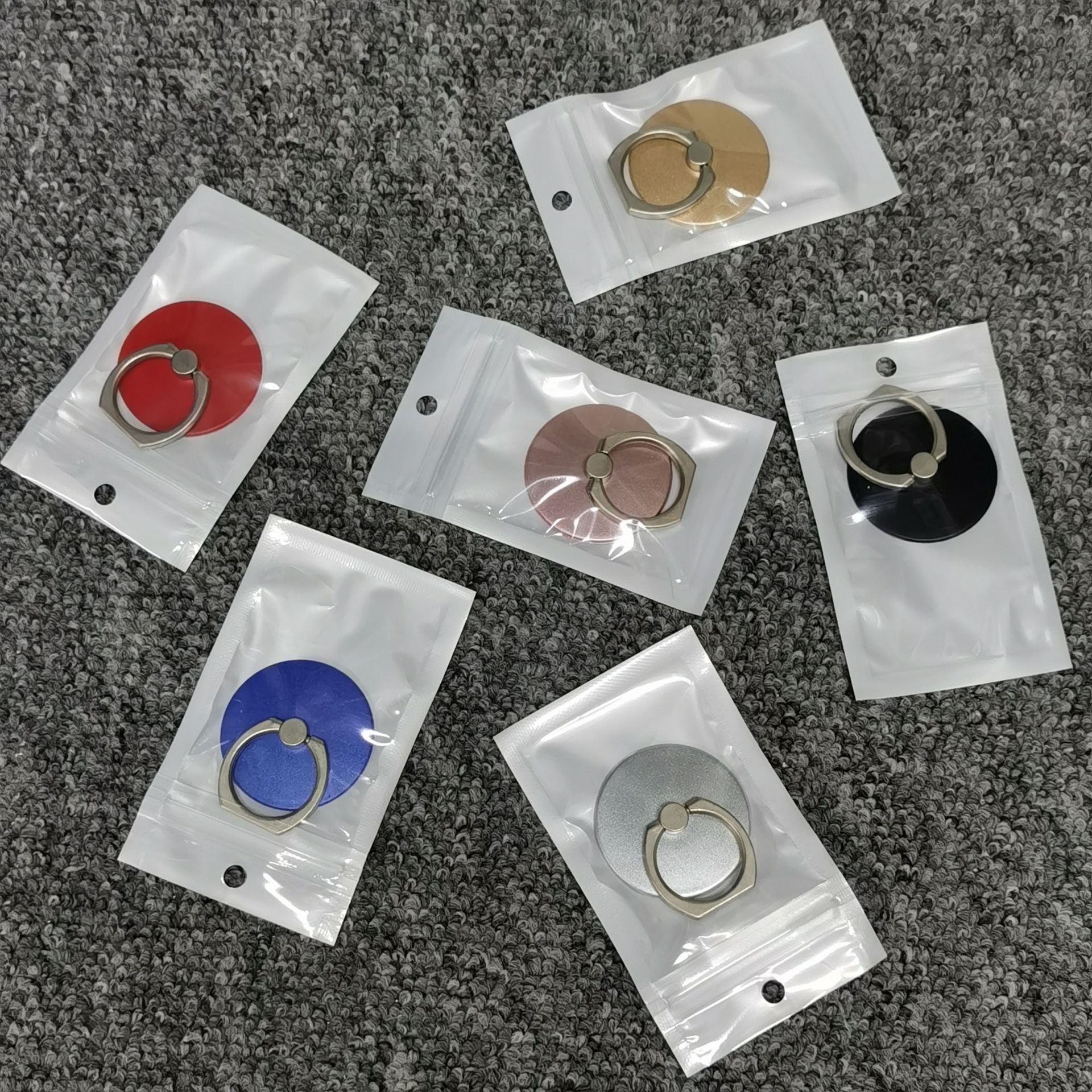 Anillo hebilla de fábrica al por mayor teléfono móvil soporte de anillo cuadrado soporte impresión perezoso teléfono móvil anillo de metal hebilla soporte