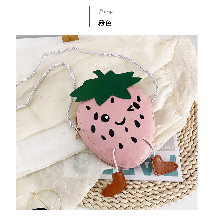 2020 nuevo estilo coreano Lindo bolso de hombro de fresa mini moda estilo coreano monedero de los niños de moda Lindo bolso de mensajero