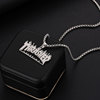 Necklace stainless steel hip-hop style suitable for men and women with letters, pendant, European style, punk style