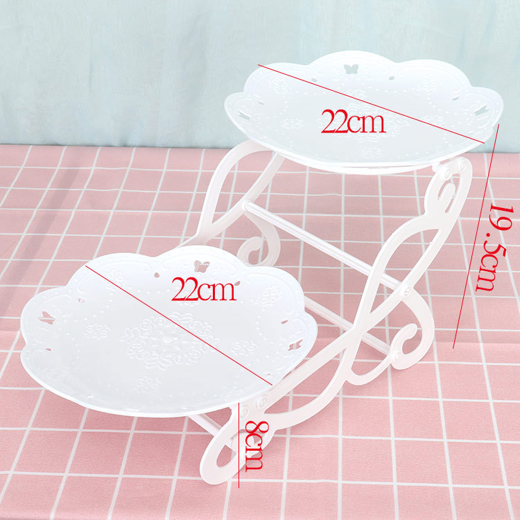 Estilo europeo de tres capas bandeja de la torta merienda estante plato de fruta cumpleaños decoración del partido suministros boda postre Mesa estante de la torta